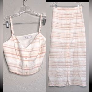 Ali & Jay Pink Palace 2 Piece Maxi Skirt Set Size Medium